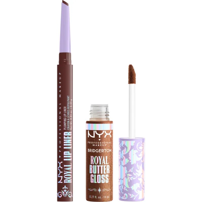 NYX Professional Makeup Bridgerton Royal Treasures set za ustnice odtenek 06 2 kos