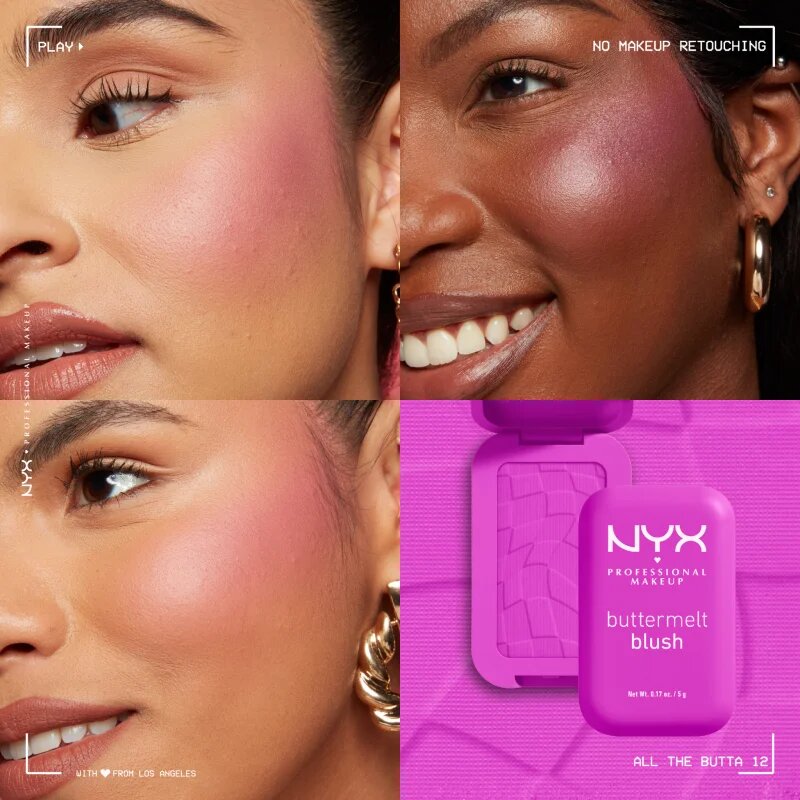 NYX Professional Makeup Buttermelt Blush rdečilo v prahu odtenek 12 All The Butta 5 g