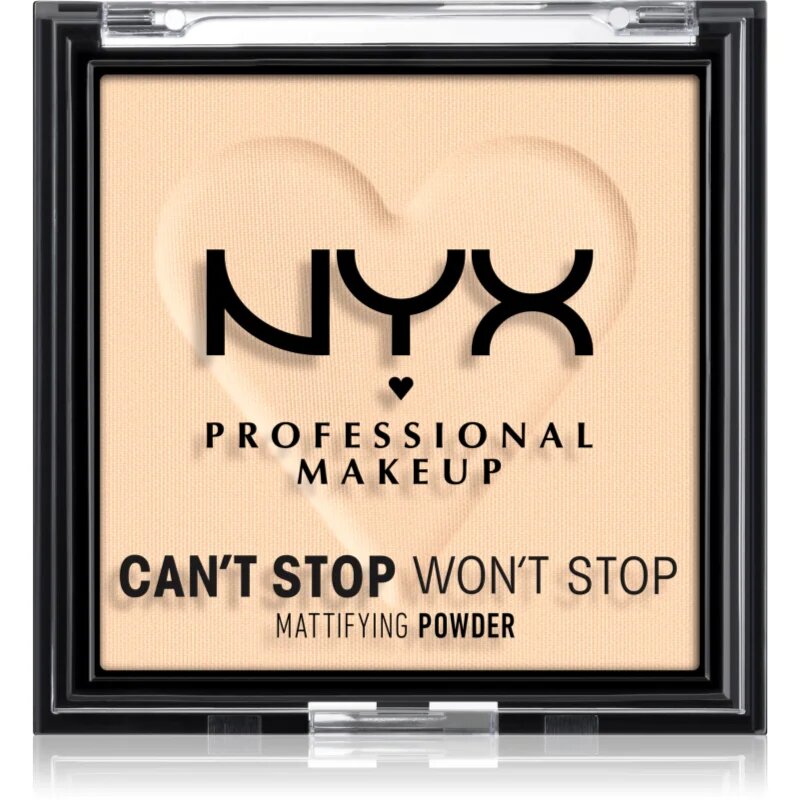 NYX Professional Makeup Can't Stop Won't Stop Mattifying Powder matirajoči puder odtenek 01 Fair 6 g