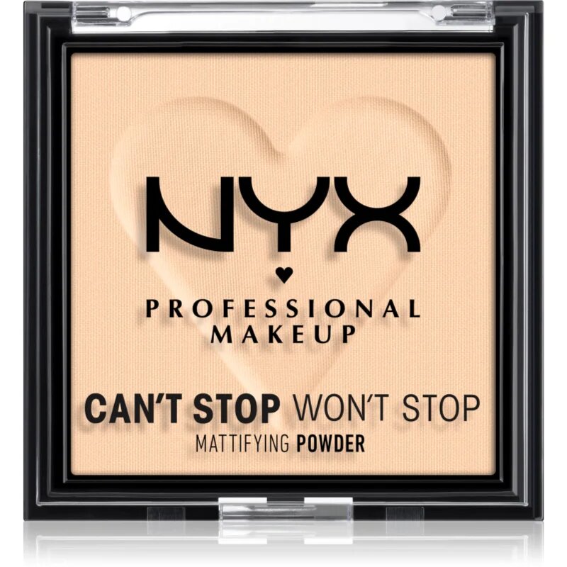 NYX Professional Makeup Can't Stop Won't Stop Mattifying Powder matirajoči puder odtenek 02 Light 6 g