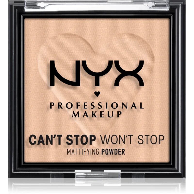NYX Professional Makeup Can't Stop Won't Stop Mattifying Powder matirajoči puder odtenek 03 Light Medium 6 g