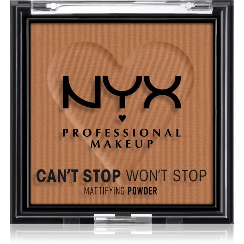 NYX Professional Makeup Can't Stop Won't Stop Mattifying Powder matirajoči puder odtenek 08 Mocha 6 g