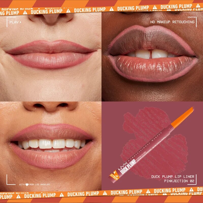NYX Professional Makeup Duck Plump Liner svinčnik za ustnice z učinkom povečanja odtenek Pinkjection 0.33 g