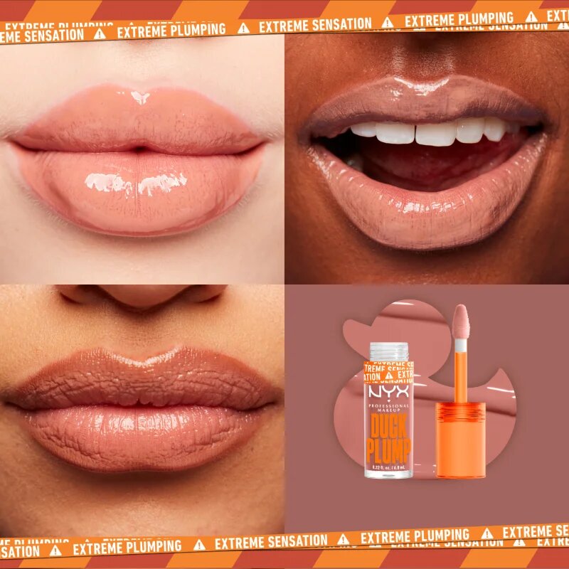 NYX Professional Makeup Duck Plump sijaj za ustnice z učinkom povečanja odtenek 02 Banging Bare 7 ml