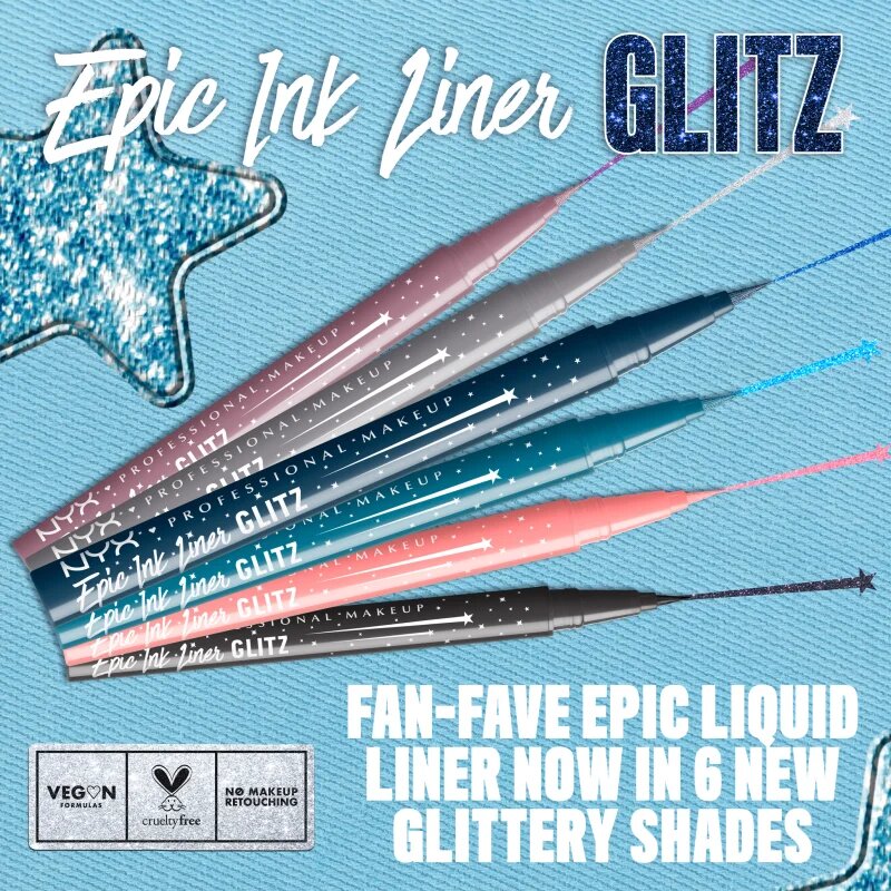 NYX Professional Makeup Epic Ink Glitz kovinski svinčnik za oči odtenek Graphite Glitz 1 ml