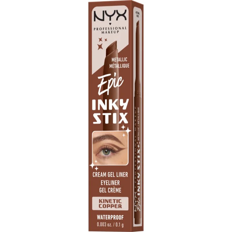 NYX Professional Makeup Epic Inky Stix gel črtalo za oči odtenek 03 Kinetic Copper 0.1 g