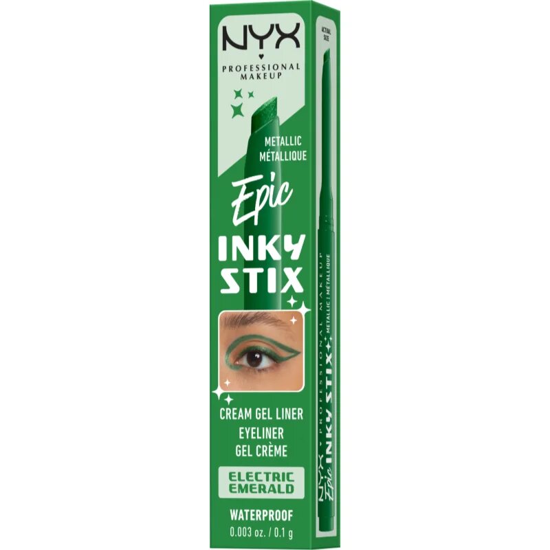 NYX Professional Makeup Epic Inky Stix gel črtalo za oči odtenek 14 Electric Emerald 0.1 g