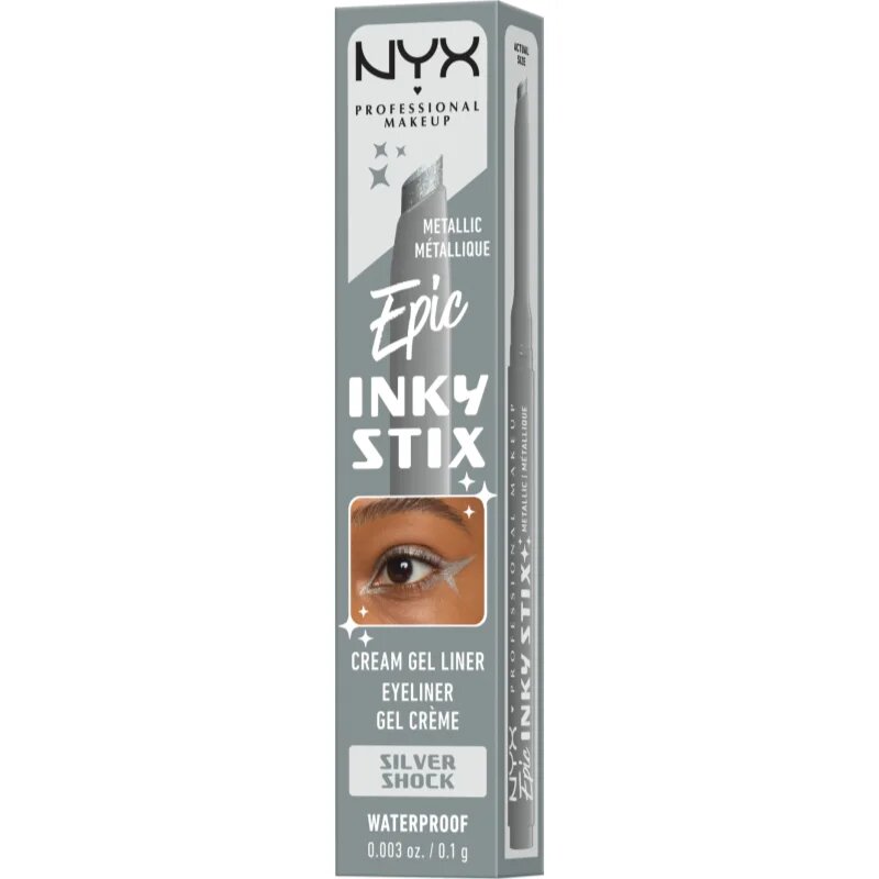 NYX Professional Makeup Epic Inky Stix gel črtalo za oči odtenek 16 Silver Shock 0.1 g