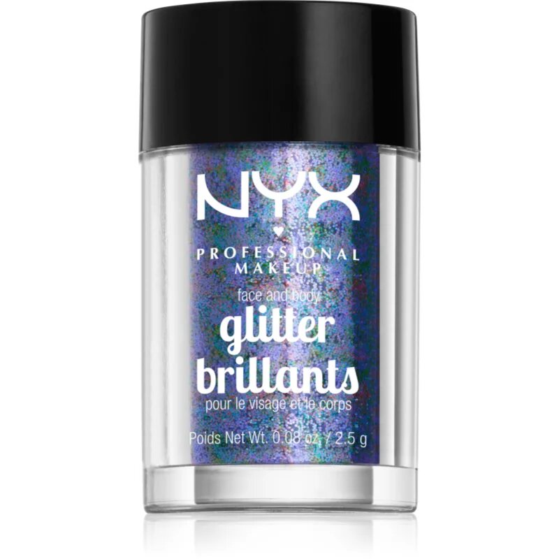 NYX Professional Makeup Face & Body Glitter Brillants bleščice za obraz in telo odtenek 11 Violet 2.5 g