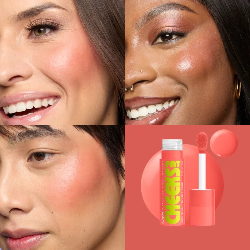NYX Professional Makeup Fat Cheeks Juicy Blush tekoče rdečilo odtenek 01 Papaya Plump 8 ml