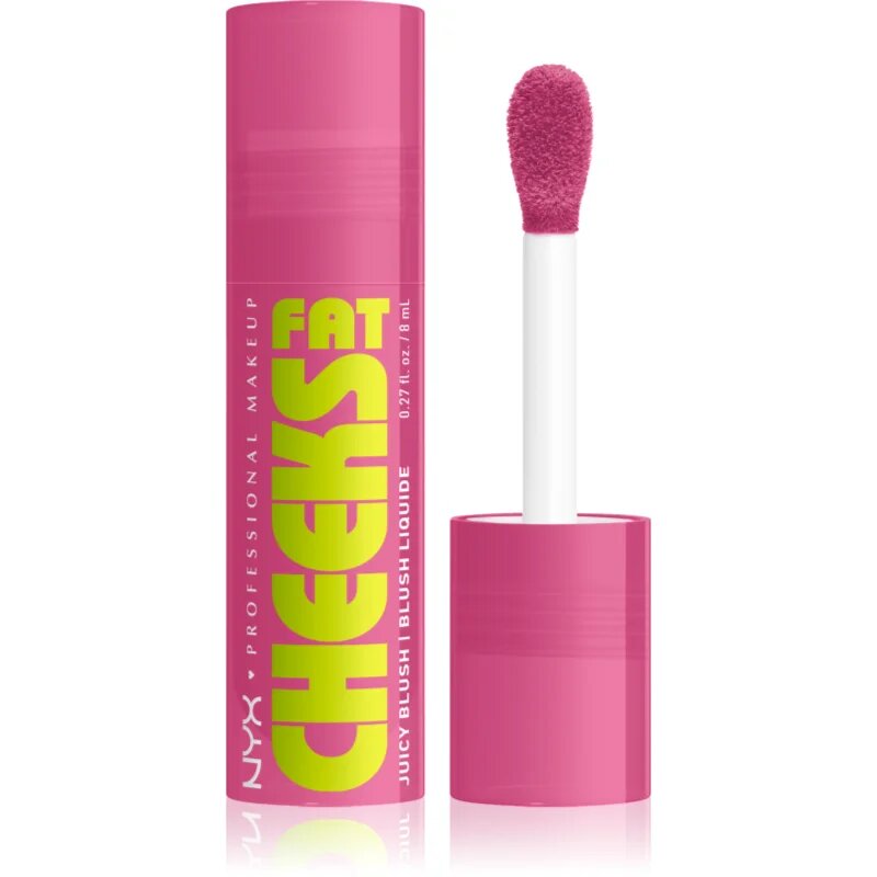 NYX Professional Makeup Fat Cheeks Juicy Blush tekoče rdečilo odtenek 07 Plum Pop 8 ml