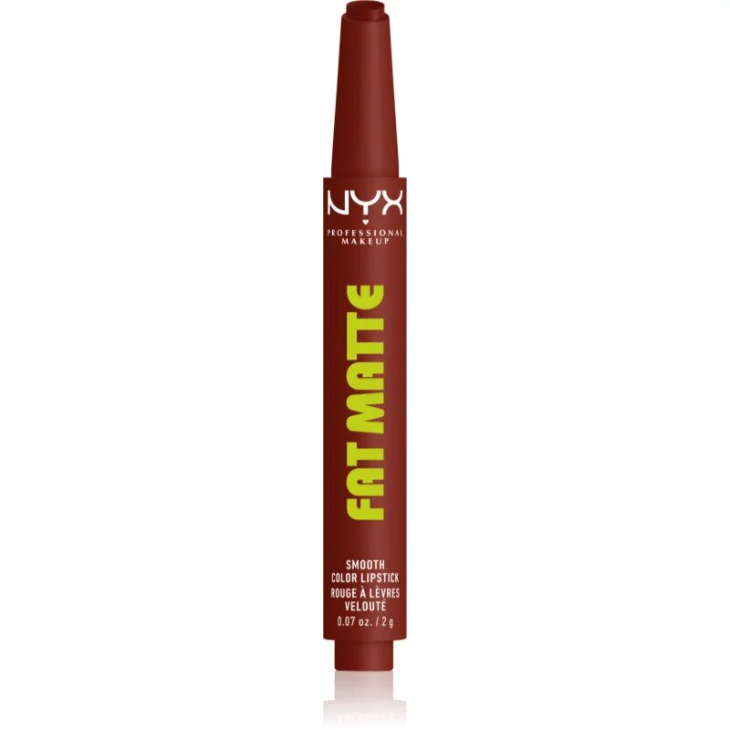NYX Professional Makeup Fat Matte balzam za ustnice z mat učinkom Cocoa Cuddles 2 g