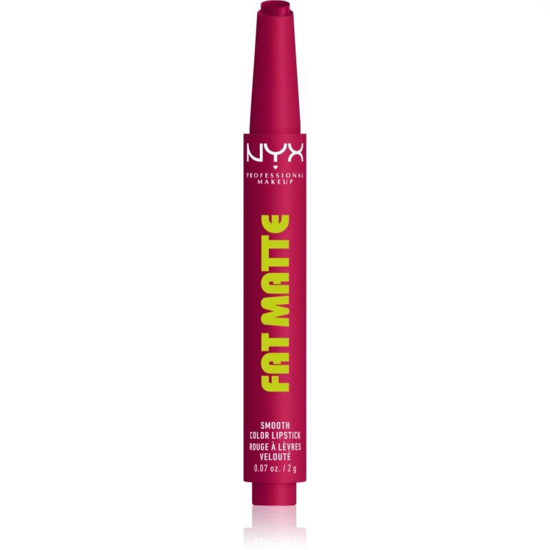 NYX Professional Makeup Fat Matte balzam za ustnice z mat učinkom Hibiscus Hug 2 g
