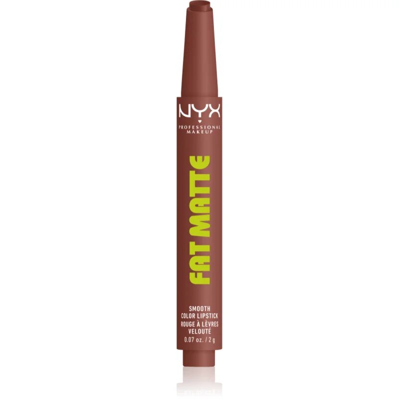 NYX Professional Makeup Fat Matte balzam za ustnice z mat učinkom Toasty Taupe 2 g