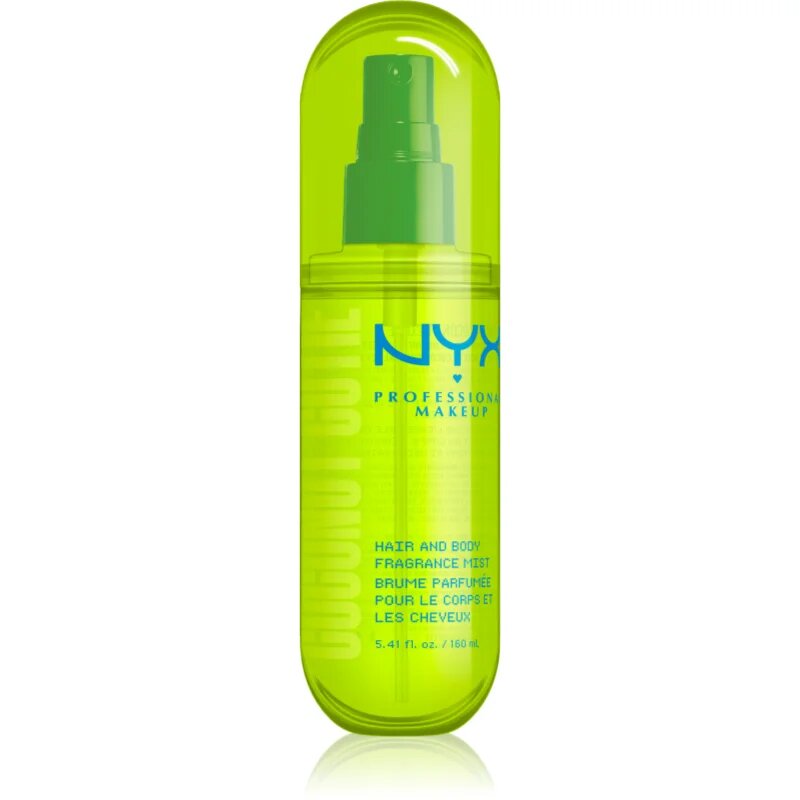 NYX Professional Makeup Fat Oil Body parfumska meglica za lase in telo z vonjem Coconut Cutie 160 ml