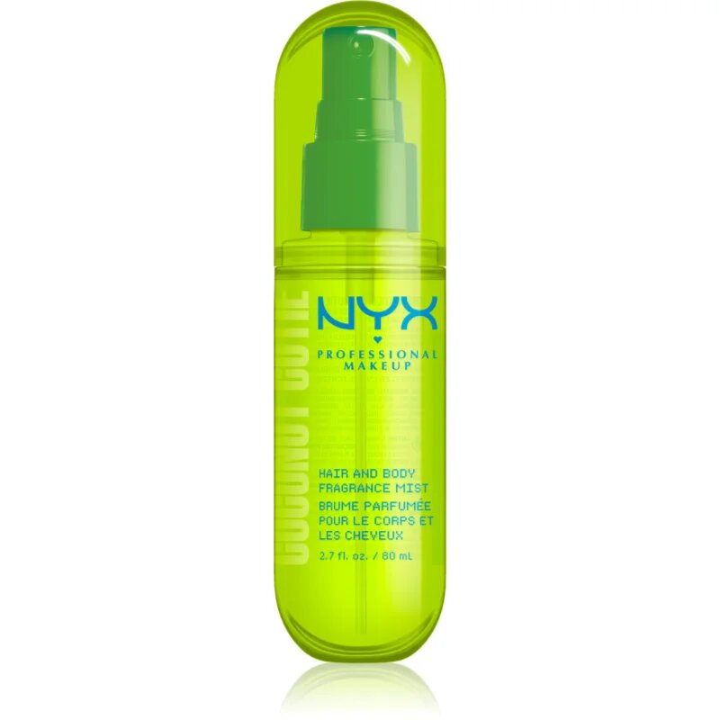 NYX Professional Makeup Fat Oil Body parfumska meglica za lase in telo z vonjem Coconut Cutie 80 ml