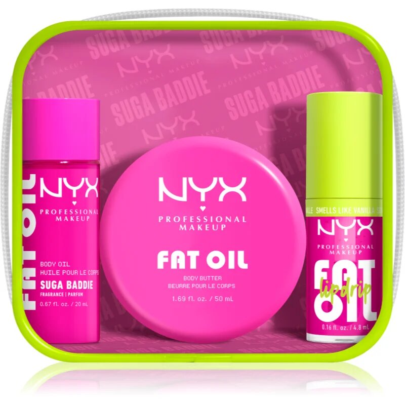NYX Professional Makeup Fat Oil Body set za telo z vonjem Suga Baddie 3 kos