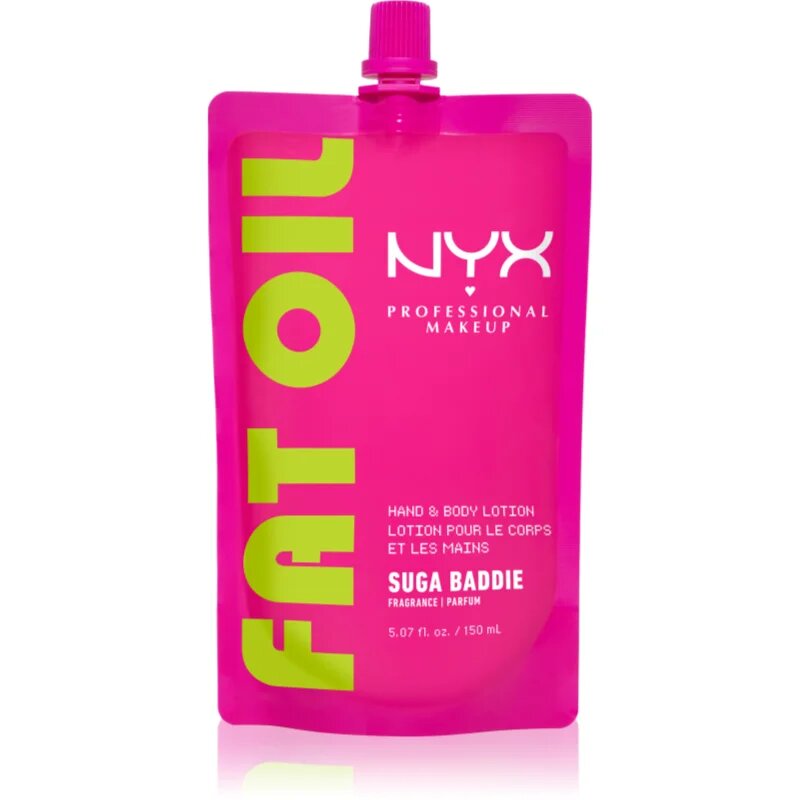 NYX Professional Makeup Fat Oil Body vlažilni losjon za roke in telo z vonjem Suga Baddie 150 ml