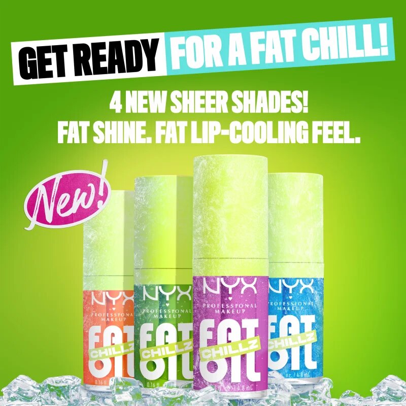 NYX Professional Makeup Fat Oil Chillz olje za ustnice s hladilnim učinkom odtenek 4.8 ml