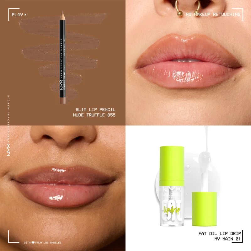 NYX Professional Makeup Fat Oil Lip Drip set za ustnice 2 kos