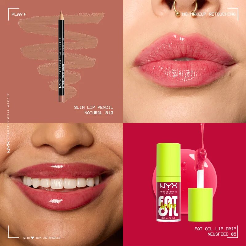 NYX Professional Makeup Fat Oil Lip Drip set za ustnice 2 kos