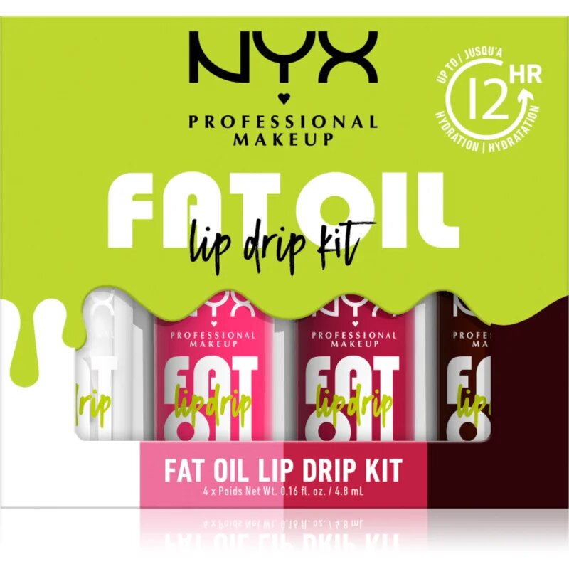 NYX Professional Makeup Fat Oil Lip Drip set za ustnice 4x4.8 ml