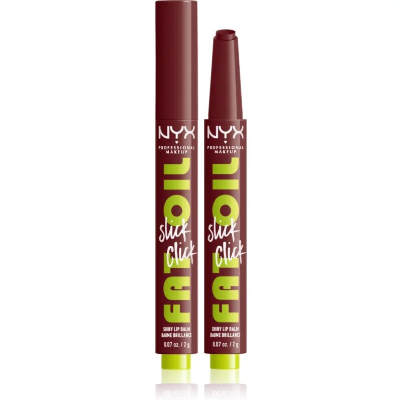 NYX Professional Makeup Fat Oil Slick Click tonirani balzam za ustnice odtenek 11 In A Mood 2 g