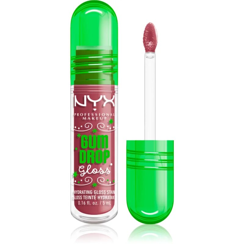 NYX Professional Makeup Gingerbaddie Land Gum Drop sijaj za ustnice odtenek 02 Bubblegum Burst 1 kos