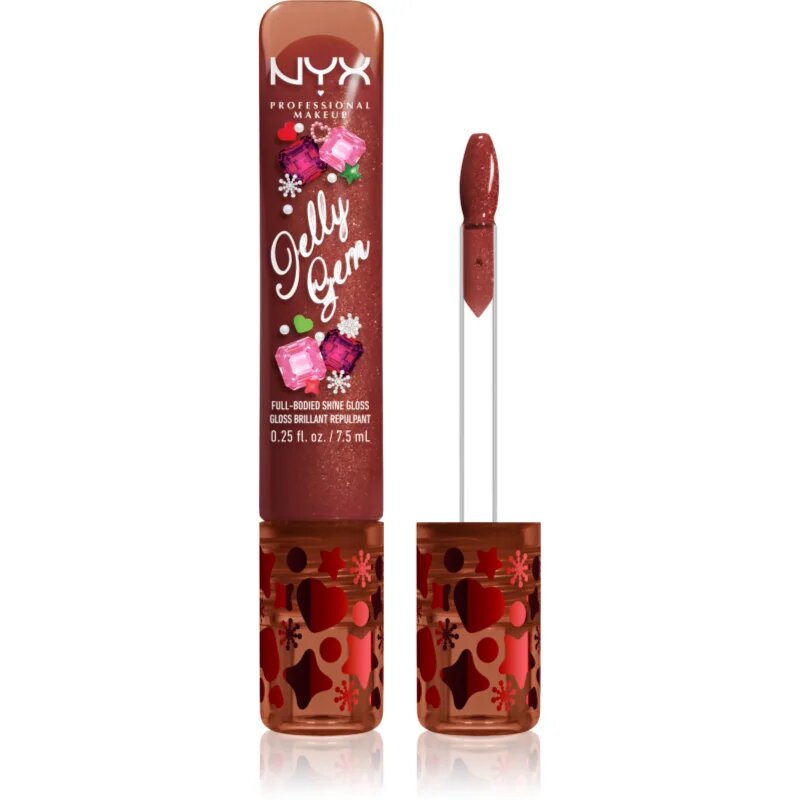 NYX Professional Makeup Jelly Gem Lipgloss XMAS sijaj za ustnice odtenek 03 Burgundy Bling 7.5 ml