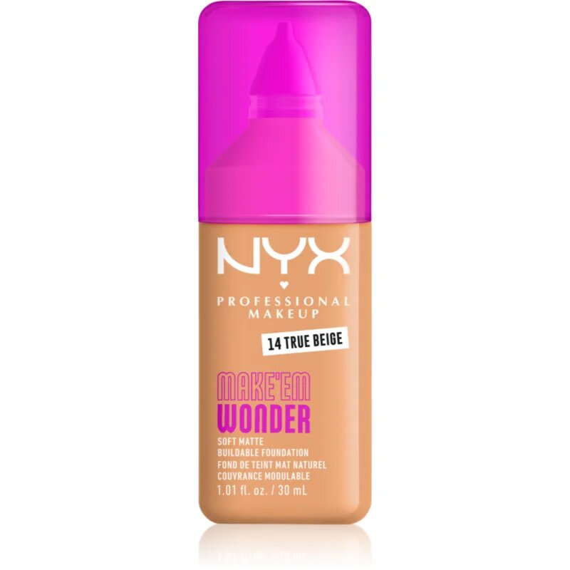 NYX Professional Makeup Make ‘Em Wonder lahka matirajoča podlaga odtenek 14 True Beige 30 ml