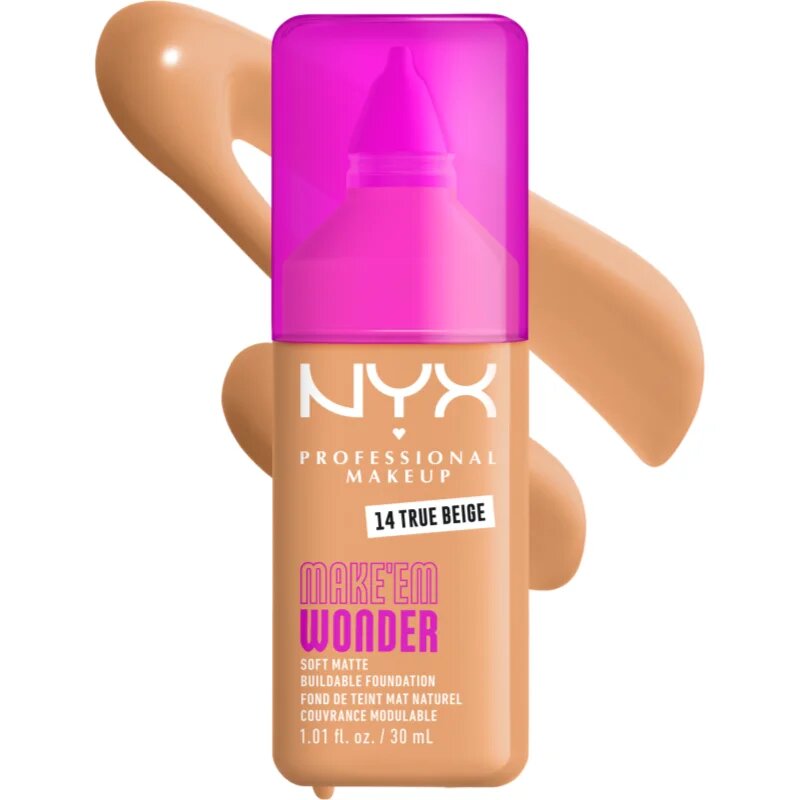 NYX Professional Makeup Make ‘Em Wonder lahka matirajoča podlaga odtenek 14 True Beige 30 ml