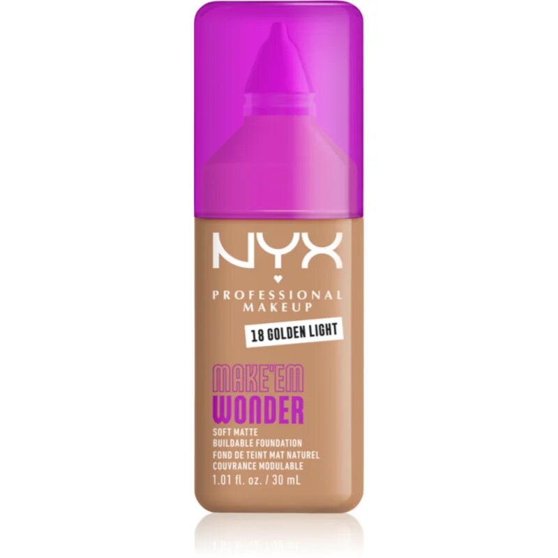 NYX Professional Makeup Make ‘Em Wonder lahka matirajoča podlaga odtenek 18 Golden Light 30 ml