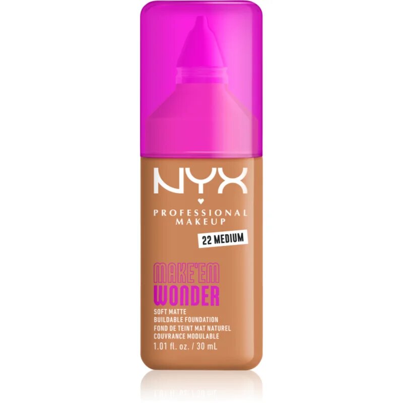 NYX Professional Makeup Make ‘Em Wonder lahka matirajoča podlaga odtenek 22 Medium 30 ml