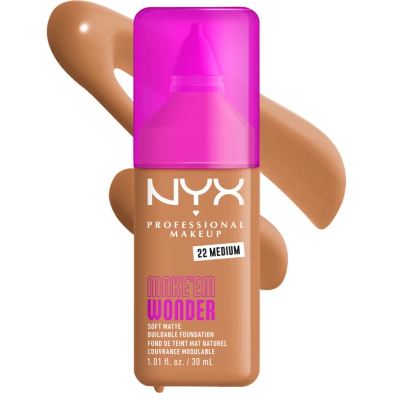 NYX Professional Makeup Make ‘Em Wonder lahka matirajoča podlaga odtenek 22 Medium 30 ml