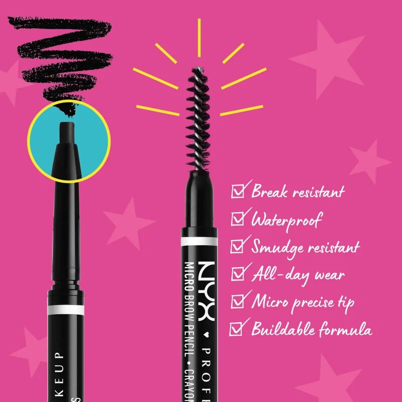 NYX Professional Makeup Micro Brow Pencil svinčnik za obrvi odtenek 08 Black 0.09 g