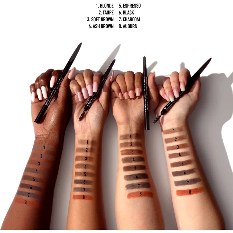 NYX Professional Makeup Precision Brow Pencil svinčnik za obrvi odtenek 07 Charcoal 0.13 g