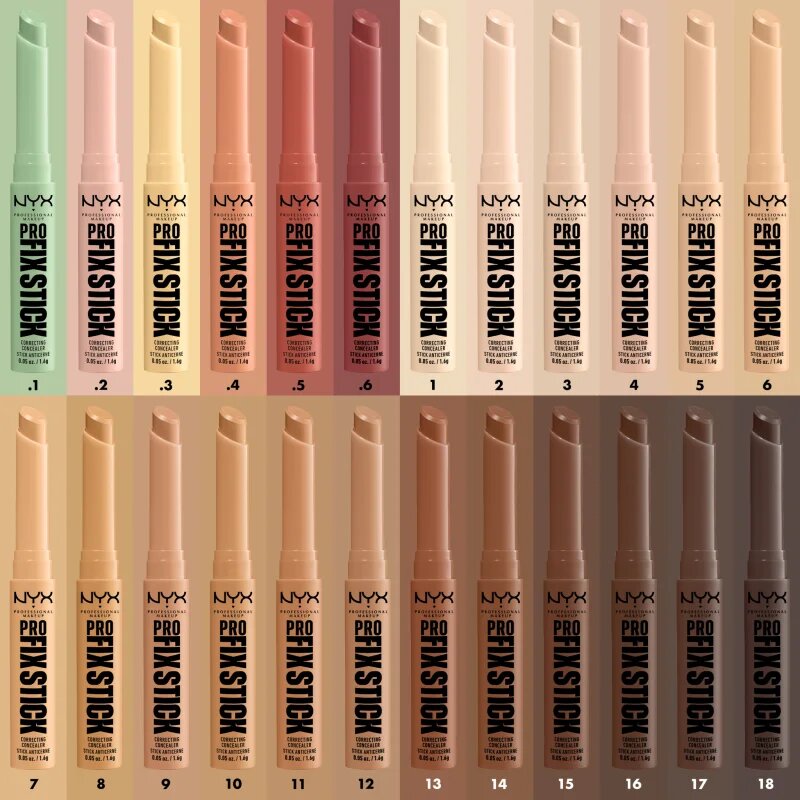 NYX Professional Makeup Pro Fix Stick korektor za poenotenje tona kože odtenek 0.3 Yellow 16 g