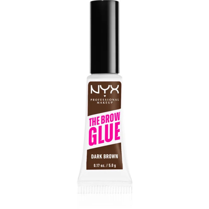 NYX Professional Makeup The Brow Glue gel za obrvi odtenek 04 Dark Brown 5 g