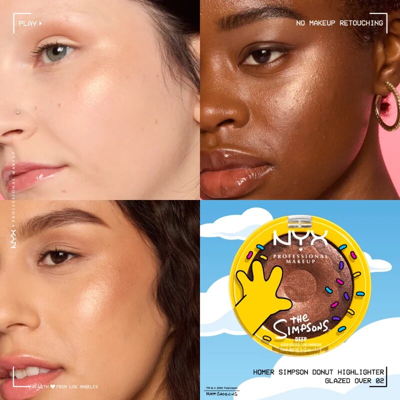 NYX Professional Makeup The Simpsons Highlighter osvetljevalec odtenek Glazed Over 7.1 g