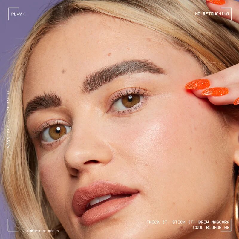 NYX Professional Makeup Thick it Stick It Brow Mascara maskara za obrvi odtenek 02 Cool Blonde 7 ml