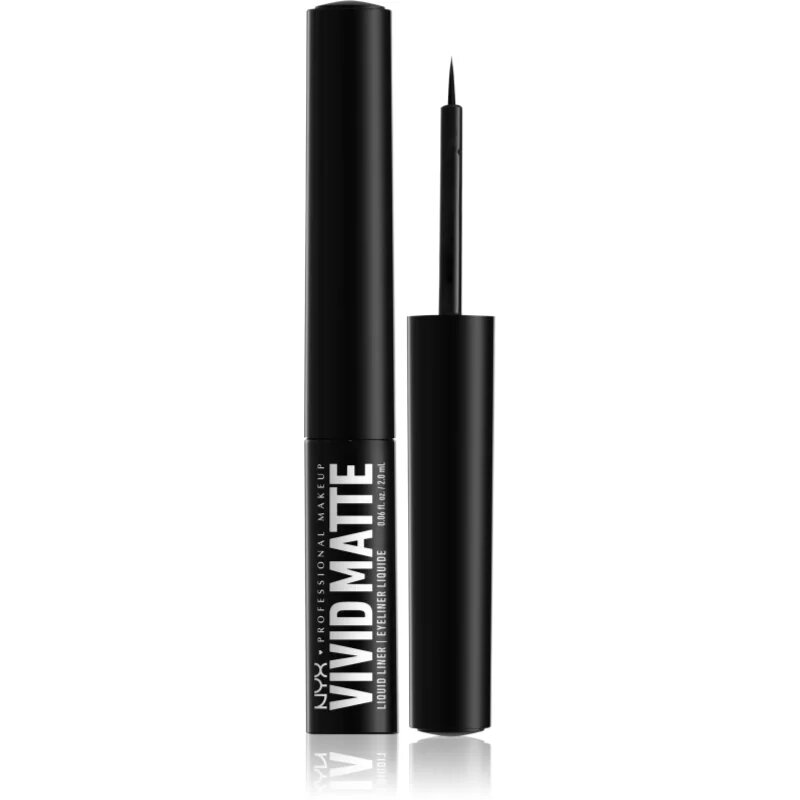 NYX Professional Makeup Vivid Matte tekoče črtalo za oči z mat učinkom odtenek Black 2 ml