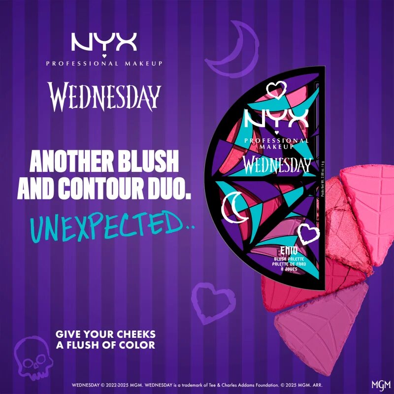 NYX Professional Makeup Wednesday Blush Palette paleta rdečil 4x2.88 g