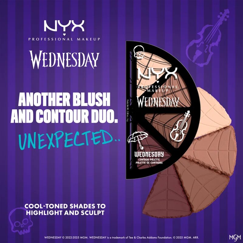 NYX Professional Makeup Wednesday Contour Palette paleta za konture obraza 4x2.88 g