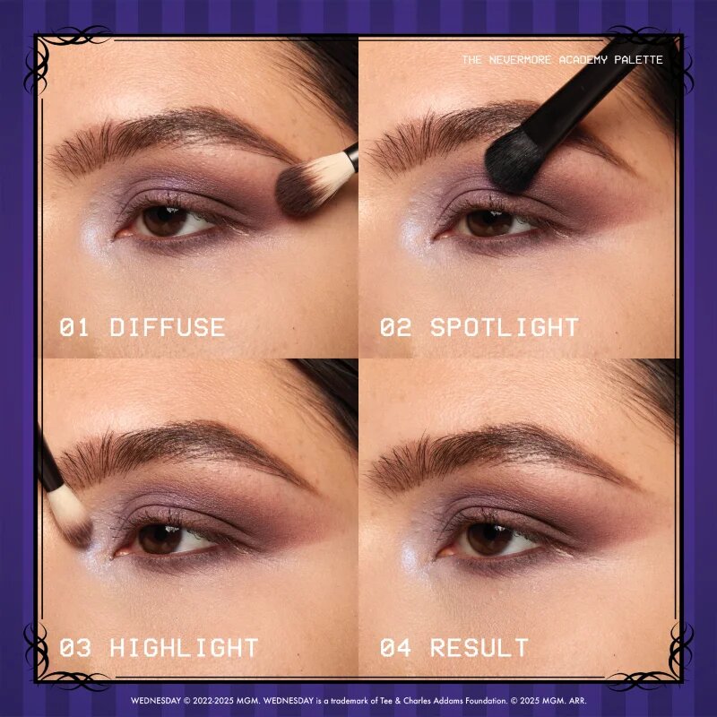 NYX Professional Makeup Wednesday The Nevermore Academy Palette paleta senčil za oči 8 barv 8x1 g