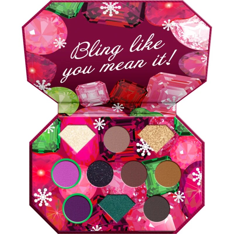 NYX Professional Makeup Xmas Bling The Halls paleta senčil za oči 10 barv 10x0.6 g
