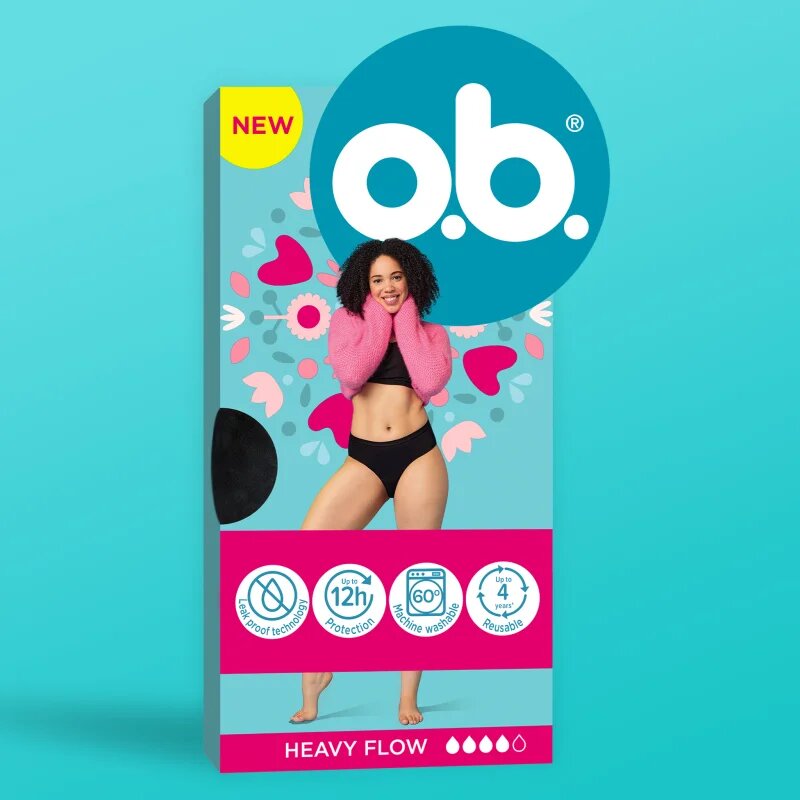 o.b. Classic XL/XXL menstrualne hlačke za močno menstruacijo velikost XL/XXL 1 kos