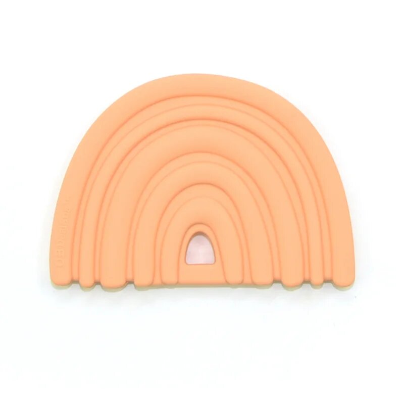 O.B Designs Rainbow Teether grizalo Peach 3m+ 1 kos