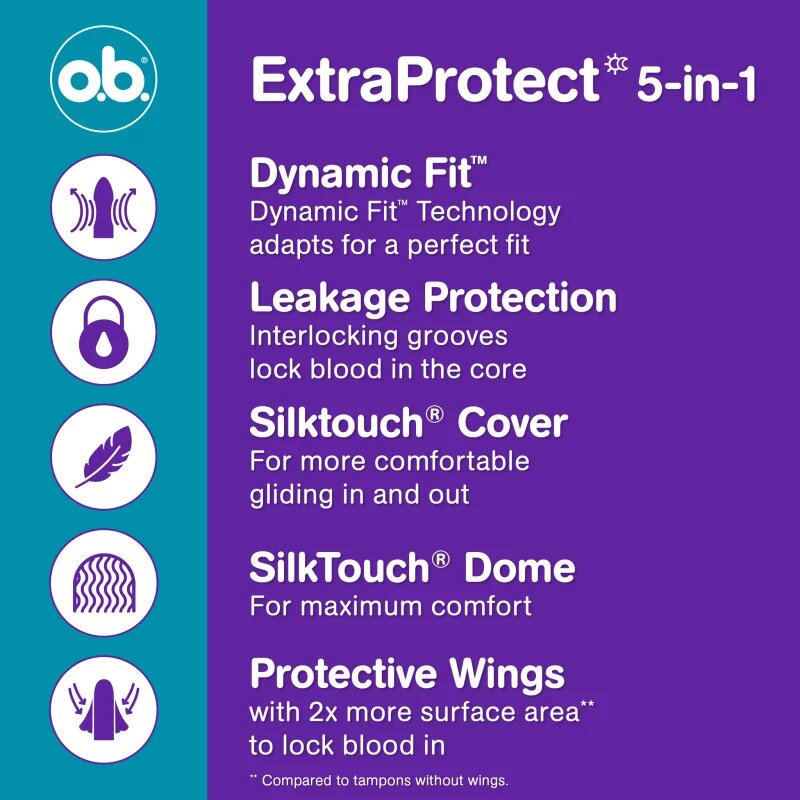 o.b. Extra Protect Super+ tamponi 16 kos