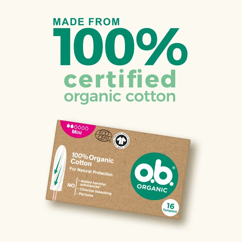 o.b. Organic Mini tamponi 16 kos