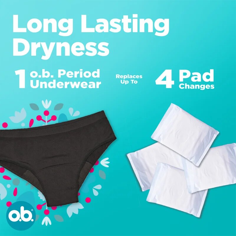 o.b. Teens menstrualne hlačke 152-164 1 kos